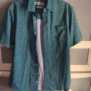 Nick Graham Men's Teal Patterned‎ Casual Shirt